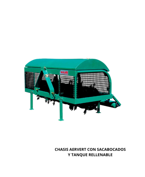 CHASIS DE ARRASTRE MULTIUSO, ESCARIFICADORA SACABOCADOS RODILLO MAJAR AEROVERT